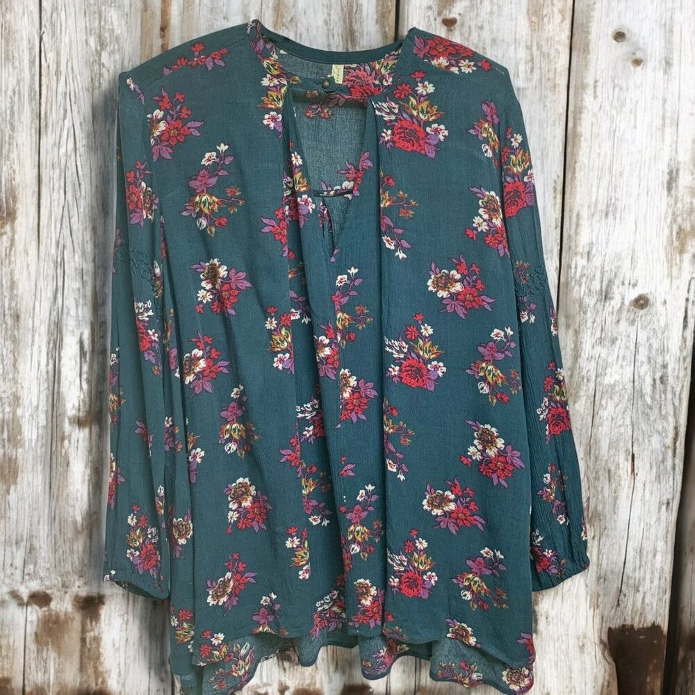 Free People Floral Print Rayon‎ Bohemian Tunic